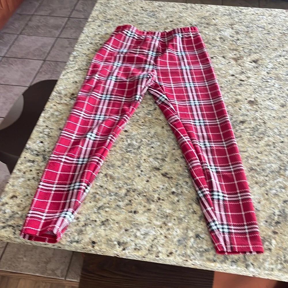 Girls plaid leggings - Picture 1 of 2